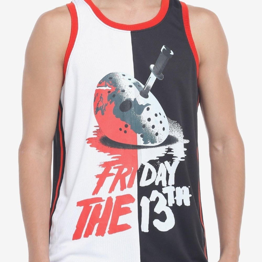 Hot Topic Black and White Friday the 13th Tank Top
